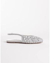 SIMMI - Simmi London Biao Slingback Woven Ballet Flats - Lyst