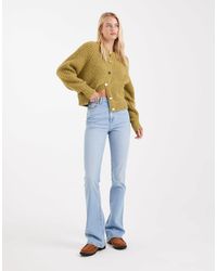 ASOS - Asos design tall - jean évasé à taille mi-haute - délavage moyen clair - Lyst