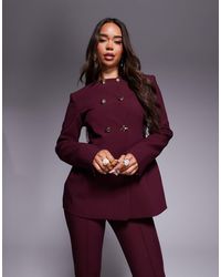ASOS - Tailored High Neck Blazer Suit With Mixed Buttons - Lyst