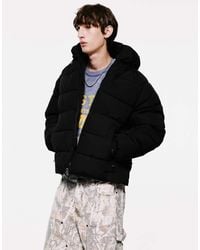 Pull&Bear - Quilted Jacket With Hood - Lyst