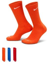 Nike - Everyday Cushioned Plus 3 Pack Crew Socks - Lyst