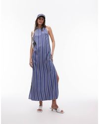 TOPSHOP - Sleeveless High Slit Column Maxi Dress - Lyst