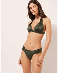 Calzedonia - Calzendonia Padded Triangle Bikini Top Shiny Satin - Lyst