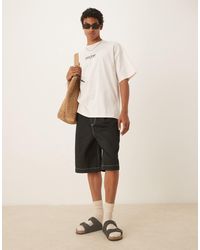 ASOS - Oversized baggy Pleated Jorts - Lyst