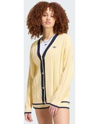 adidas Originals - Cable Knit Cardigan - Lyst