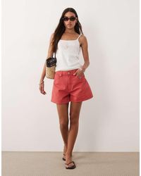 ASOS - Denim Longer A Line Short - Lyst