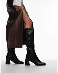 TOPSHOP - Ren Knee High Heeled Boots - Lyst