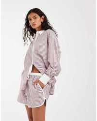 ASOS - Crinkle Tipped Pull On Shorts With Tie - Lyst