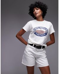 TOPSHOP - Editor Denim Shorts - Lyst