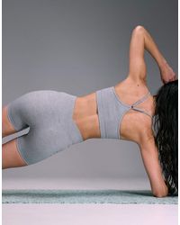 4505 - Seamless Baby Rib Wrap Back High Waist 3" Booty Short - Lyst