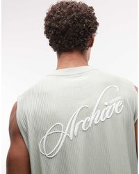 ASOS - Heavyweight Oversized Tank Co-Ord With Text Graphic - Lyst