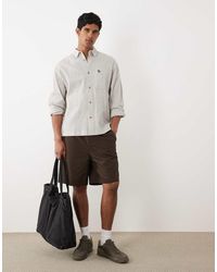 ASOS - Oversized Check Shirt With Chest Embroidery - Lyst