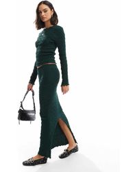 ONLY - Maxi Rok Met Textuur - Lyst