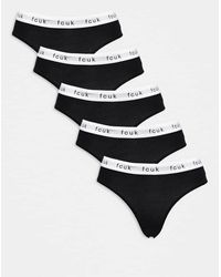 French Connection - 5 Pack Cotton Fcuk Ladies Thongs - Lyst