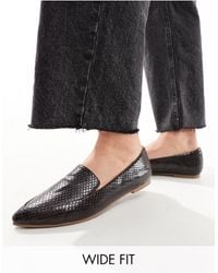 London Rebel - Pointed Flat Loafers - Lyst