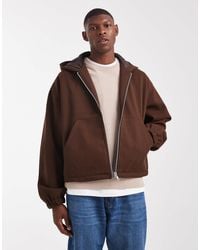 ASOS - Wool Look Oversized Hooded Jacket - Lyst