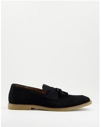 topman black faux suede spark desert shoes