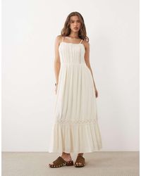 Miss Selfridge - Lace Insert Maxi Dress - Lyst