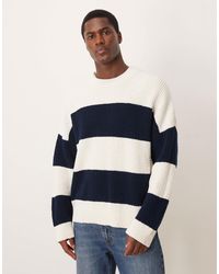ARKET - Pure Cotton Breton Striped Crew Neck Sweater - Lyst
