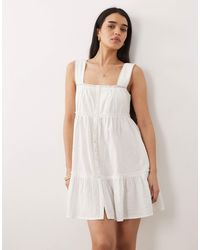 Iisla & Bird - Button Down Mini Beach Dress - Lyst