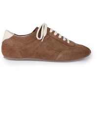 OFF THE HOOK - Morgan Suede Casual Lace-Up Low-Top Trainers - Lyst