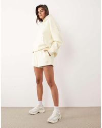 Kaiia - Cotton Rich Silver Hardware Logo Sweat Shorts - Lyst