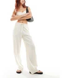 Weekday - Mia Linen Mix Trousers - Lyst