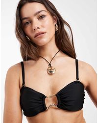 New Look - Trim Detail Bikini Top - Lyst