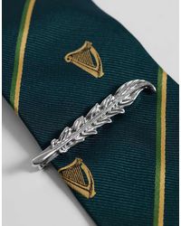 ASOS - Feather Tie Bar - Lyst