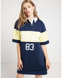 River Island - Stripe Collared T-Shirt Mini Dress - Lyst