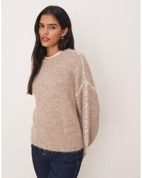 Jdy - Knitted Jumper With Stitch Detail - Lyst
