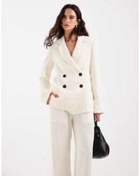 4th & Reckless - Textured Tailored Wide Leg Pants - Lyst