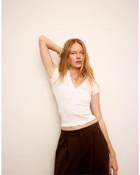 Stradivarius - Basic Seamless Polo T-Shirt - Lyst
