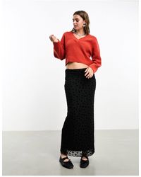 Monki - V Neck Knitted Sweater - Lyst