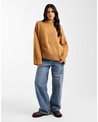 ASOS - Jumper With Split Hem And Pleat Detail - Lyst