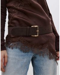 Stradivarius - – etwas breiterer gürtel aus wildlederimitat - Lyst