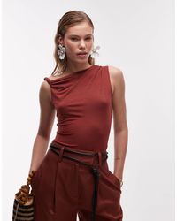 TOPSHOP - Twist One Shoulder Top - Lyst