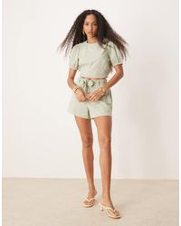 ASOS - Top Con Espalda Abierta Y Bordado Floral Tridimensional De (Parte De Un Conjunto) - Lyst