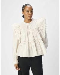 Object - Top Blanco Arena De Manga Larga De - Lyst