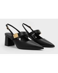 Charles & Keith - Yvette Mary Jane Slingback Pumps - Lyst
