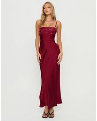 Princess Polly - Engracia Satin Sequin & Bead Detail Cami Square Neck Maxi Dress - Lyst
