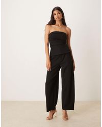 ASOS - – barrel-leg-hose aus hochwertigem ponte-stoff - Lyst