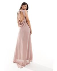 TFNC London - Bridesmaid Chiffon Cowl Back Maxi Dress - Lyst
