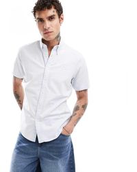 Abercrombie & Fitch - Short Sleeve Elevated Icon Logo Oxford Shirt - Lyst