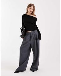 Collusion - Knit Slash Neck Long Sleeve Top - Lyst