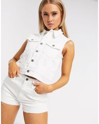 Calvin Klein – e Jeansweste - Weiß