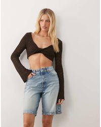 Miss Selfridge - Crochet Knitted Twist Top - Lyst