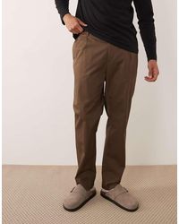 Mango - 100% Cotton Relaxed Fit Adjustable Waist Trousers - Lyst