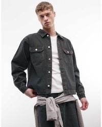 Reclaimed Vintage - Khaki Denim Jacket Co-ord - Lyst