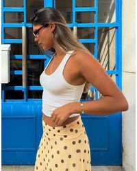 Bershka - Basic Geribbeld Hemdje - Lyst